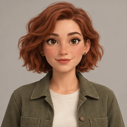 Mara character reference — neutral portrait